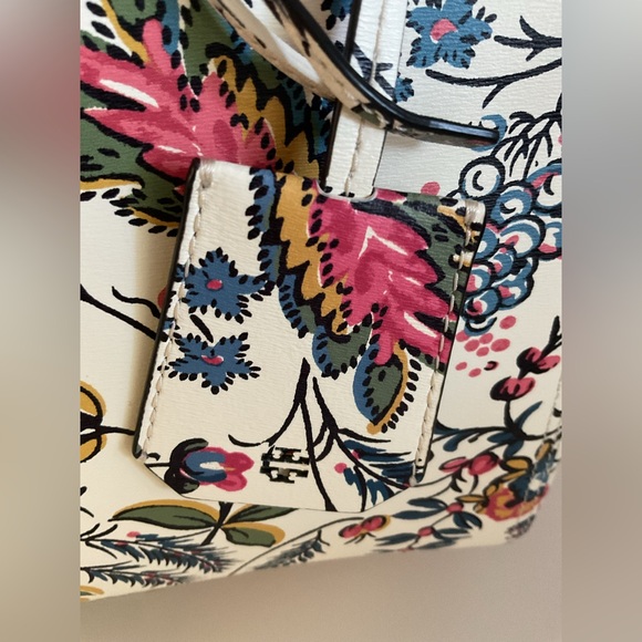 NWT Tory Burch Parker Floral Leather Tote - Picture 11 of 12